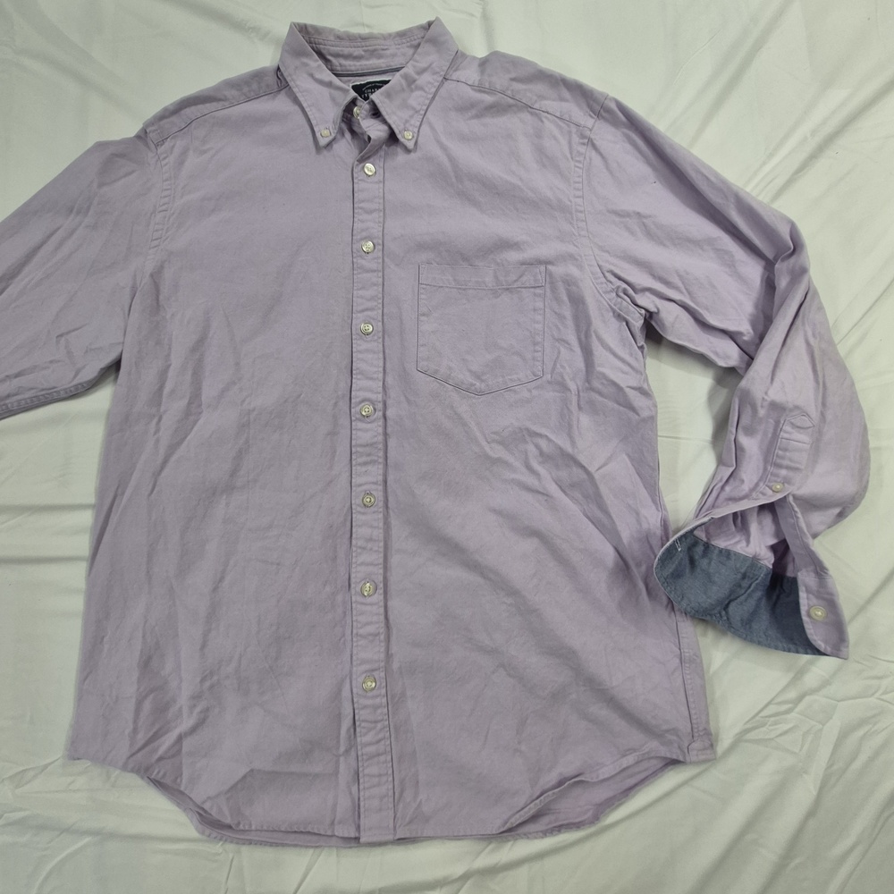Charles Tyrwhitt Shirt Mens Large Purple Classic Fit Button Down Long Sleeve